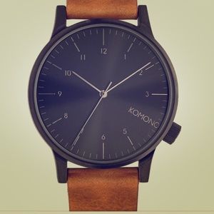 Men’s leather strap Komono watch